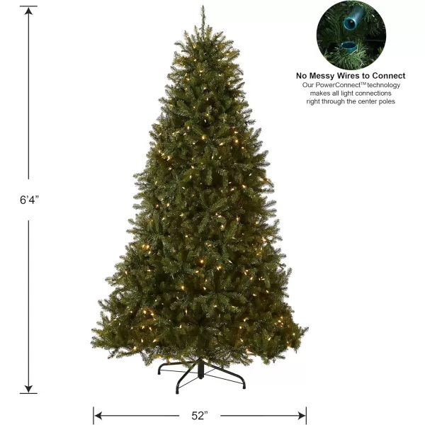 National Tree Company PreLit Artificial Full Christmas Tree Green Dunhill Fir Dual Color LED Lights Includes PowerConnect and Stand 75 Feet65 ft Christmas Tree