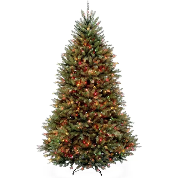 National Tree Company PreLit Artificial Full Christmas Tree Green Dunhill Fir Dual Color LED Lights Includes PowerConnect and Stand 75 Feet65 ft Christmas Tree