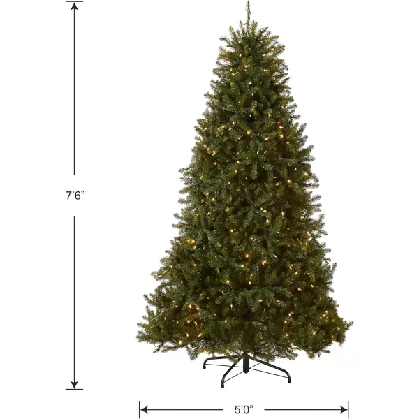 National Tree Company PreLit Artificial Full Christmas Tree Green Dunhill Fir Dual Color LED Lights Includes PowerConnect and Stand 75 Feet75 ft Christmas Tree