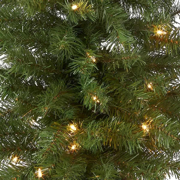 National Tree Company Prelit Artificial Christmas Tree For Entrances  Includes Prestrung White Lights and Stand  Montclair Spruce  5 ft4 ft Tree