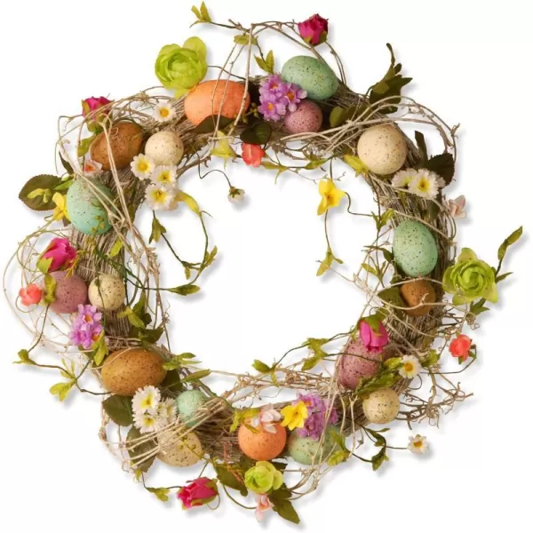 National Tree 18 Inch Easter Wreath with Mixed Flowers Twigs and Pastel Eggs GAE3018WEFNational Tree 18 Inch Easter Wreath with Mixed Flowers Twigs and Pastel Eggs GAE3018WEF