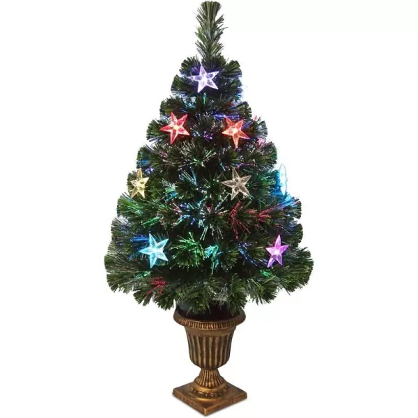 National Tree 36 Inch Fiber Optic Evergreen Firework Tree with Multi LED Stars in Decorative Urn SZEX713336National Tree 36 Inch Fiber Optic Evergreen Firework Tree with Multi LED Stars in Decorative Urn SZEX713336