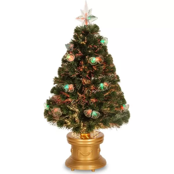 National Tree 36 Inch Fiber Optic Fireworks Tree with Double Bells in Gold Base SZFX7165L36National Tree 36 Inch Fiber Optic Fireworks Tree with Double Bells in Gold Base SZFX7165L36