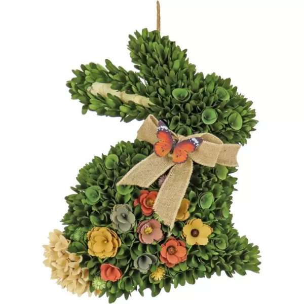 National Tree Company Artificial Hanging Bunny Silhouette Decorated with Colorful Flower Blooms Ribbon Easter Collection 22 InchesNational Tree Company Artificial Hanging Bunny Silhouette Decorated with Colorful Flower Blooms Ribbon Easter Collection 22 Inches