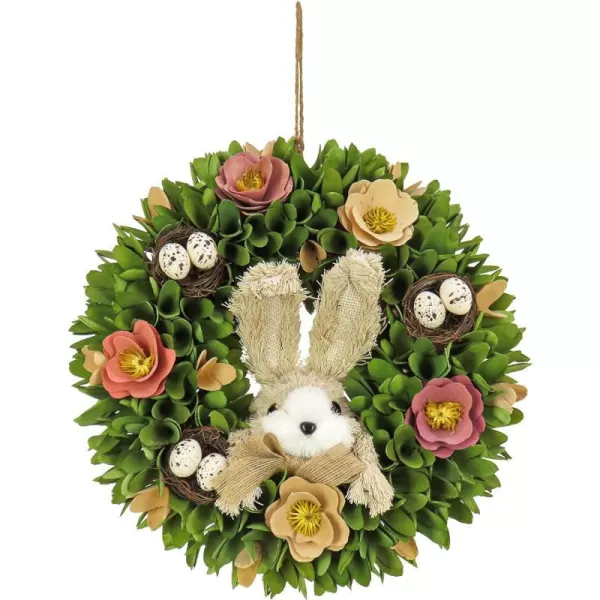 National Tree Company Artificial Hanging Wreath Foam Ring Base Decorated with Colorful Flower Blooms Pastel Eggs Bunny Easter Collection 13 InchesNational Tree Company Artificial Hanging Wreath Foam Ring Base Decorated with Colorful Flower Blooms Pastel Eggs Bunny Easter Collection 13 Inches