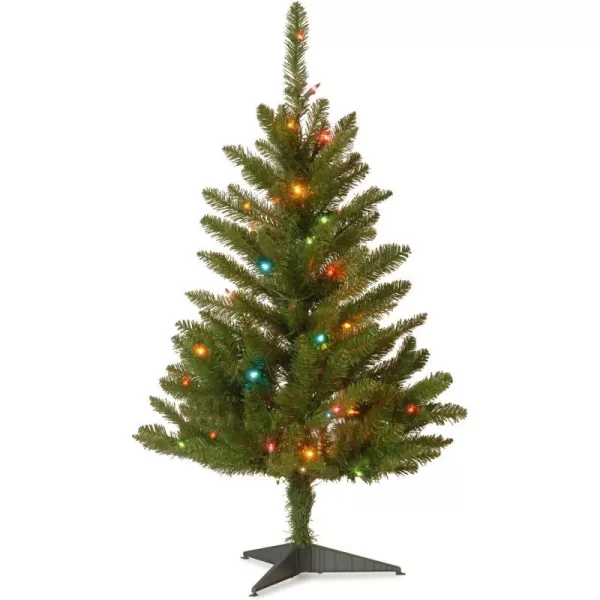 National Tree Company Artificial PreLit Mini Christmas Tree Green Kingswood Fir Multicolor Lights Includes Stand 3 FeetNational Tree Company Artificial PreLit Mini Christmas Tree Green Kingswood Fir Multicolor Lights Includes Stand 3 Feet