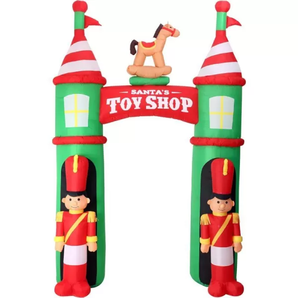 National Tree Company Inflatable Santas Toy Shop Archway LED Lights Plug in Christmas Collection 10 FeetNational Tree Company Inflatable Santas Toy Shop Archway LED Lights Plug in Christmas Collection 10 Feet