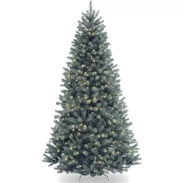 National Tree Company PreLit Artificial Full Christmas Tree Blue North Valley Spruce White Lights Includes Stand 65 feet9 ft