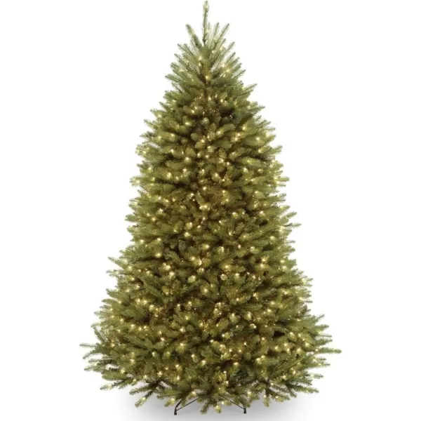 National Tree Company PreLit Artificial Full Christmas Tree Green Dunhill Fir Clear Lights Includes PowerConnect and Stand 9 Feet7 ft Tree