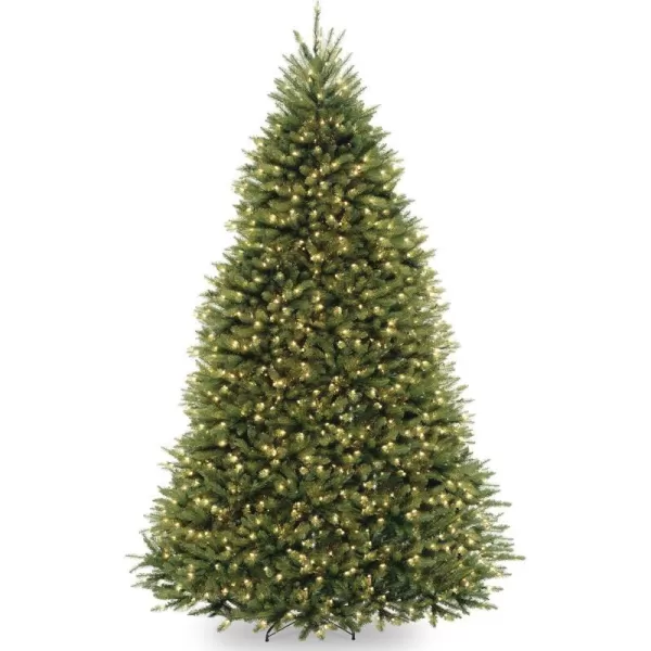 National Tree Company PreLit Artificial Full Christmas Tree Green Dunhill Fir Clear Lights Includes PowerConnect and Stand 9 Feet9 ft Tree