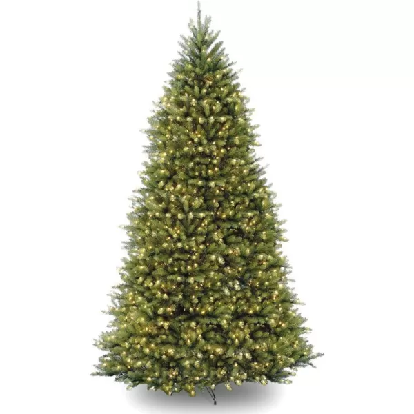 National Tree Company PreLit Artificial Full Christmas Tree Green Dunhill Fir Dual Color LED Lights Includes PowerConnect and Stand 75 Feet12 ft Christmas Tree