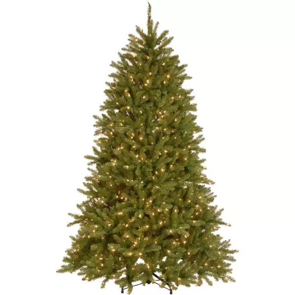 National Tree Company PreLit Artificial Full Christmas Tree Green Dunhill Fir Dual Color LED Lights Includes PowerConnect and Stand 75 Feet65 ft Christmas Tree