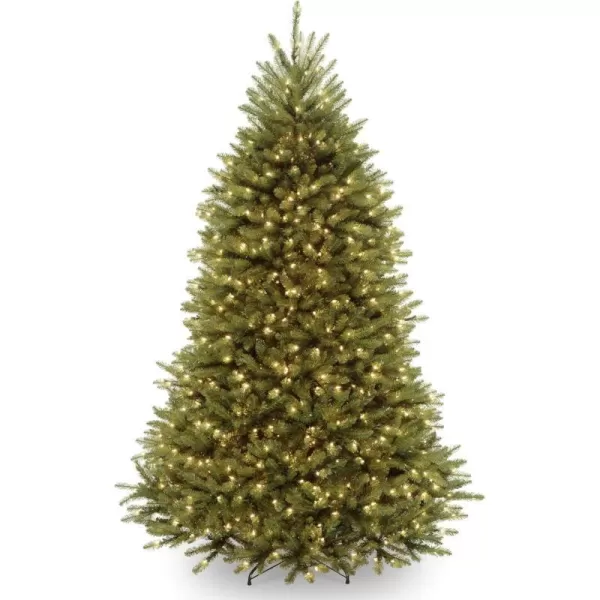 National Tree Company PreLit Artificial Full Christmas Tree Green Dunhill Fir Dual Color LED Lights Includes PowerConnect and Stand 75 Feet7 ft Christmas Tree