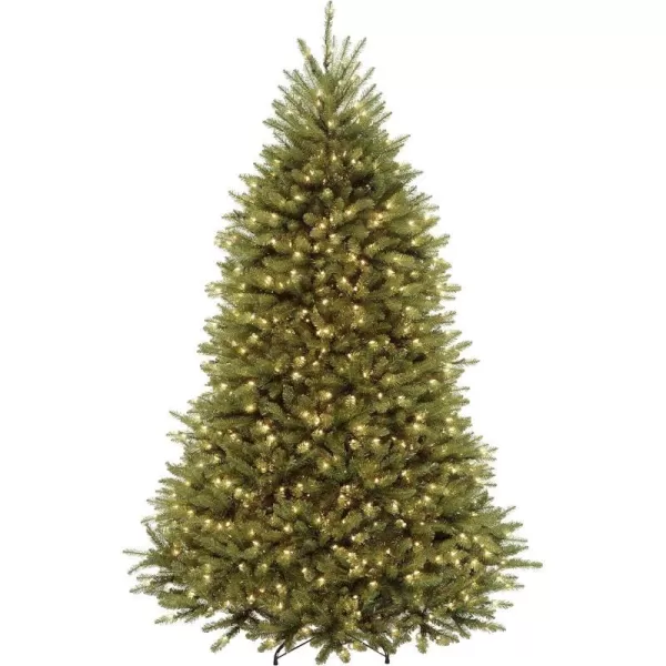 National Tree Company PreLit Artificial Full Christmas Tree Green Dunhill Fir Dual Color LED Lights Includes PowerConnect and Stand 75 Feet75 ft Christmas Tree