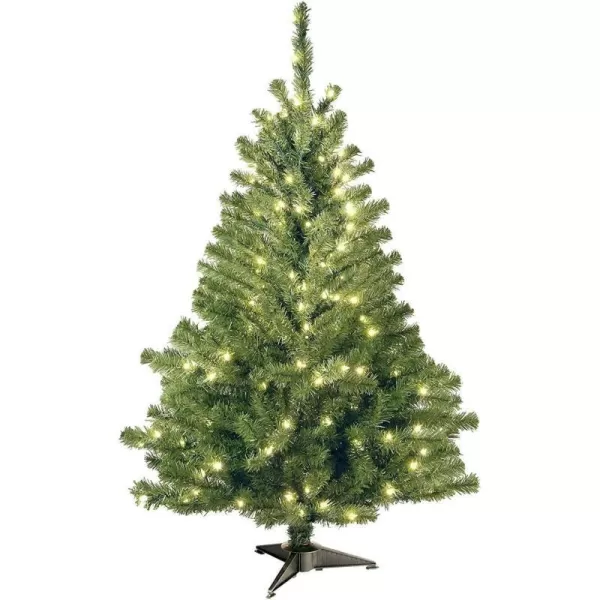 National Tree Company PreLit Artificial Mini Christmas Tree Green Kincaid Spruce White Lights Includes Stand 4 Feet4 ft Tree