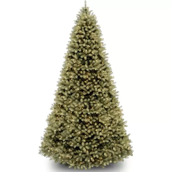 National Tree Company PreLit Feel Real Artificial Full Downswept Christmas Tree Green Douglas Fir Dual Color LED Lights Includes PowerConnect and Stand 65 Feet9 ft