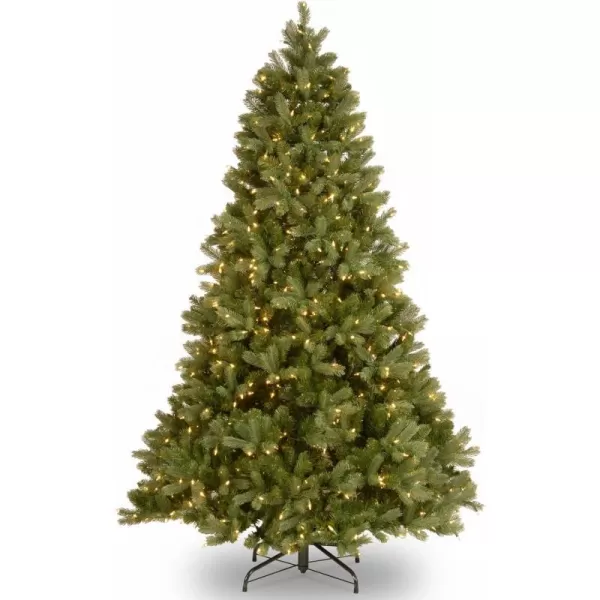 National Tree Company PreLit Feel Real Artificial Full Downswept Christmas Tree Green Douglas Fir Dual Color LED Lights Includes PowerConnect and Stand 65 Feet65 ft