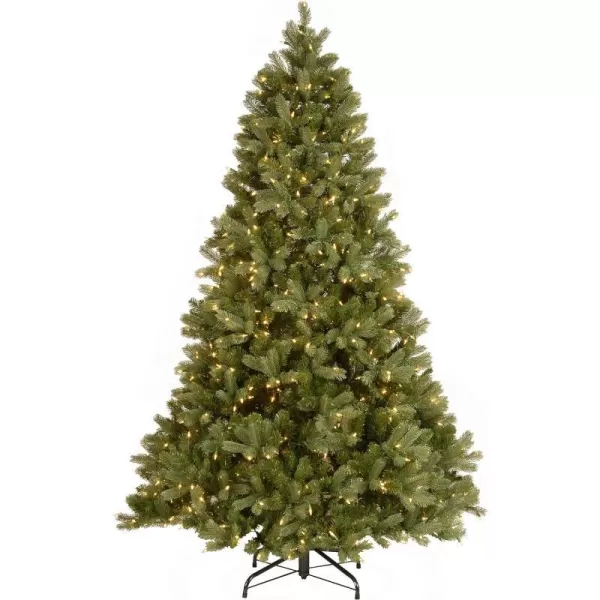 National Tree Company PreLit Feel Real Artificial Full Downswept Christmas Tree Green Douglas Fir Dual Color LED Lights Includes PowerConnect and Stand 65 Feet75 ft