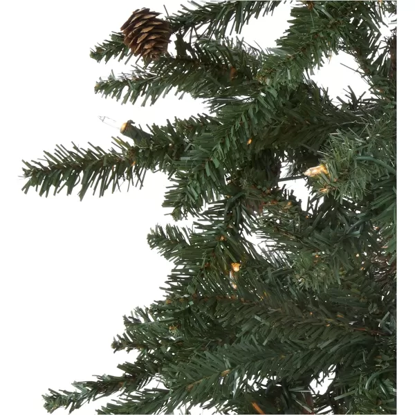 HGTV Home Collection PreLit Alpine Valley Ultra Slim Pinecone Tree Green with Clear Incandescent Lights Plug in 5ftHGTV Home Collection PreLit Alpine Valley Ultra Slim Pinecone Tree Green with Clear Incandescent Lights Plug in 5ft