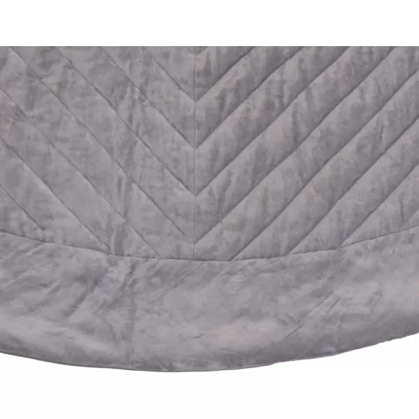 HGTV Home Collection Quilted Velvet Tree Skirt Silver 60inHGTV Home Collection Quilted Velvet Tree Skirt Silver 60in