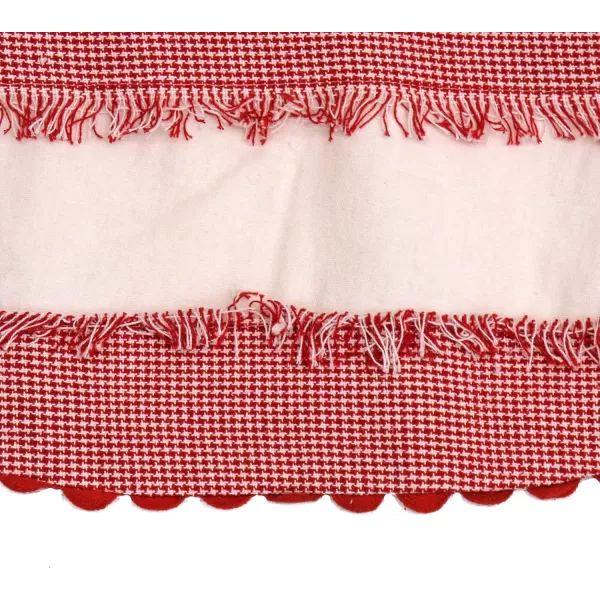 HGTV Home Collection RIC Rac Lace Border Tree Skirt Red and White 48inHGTV Home Collection RIC Rac Lace Border Tree Skirt Red and White 48in