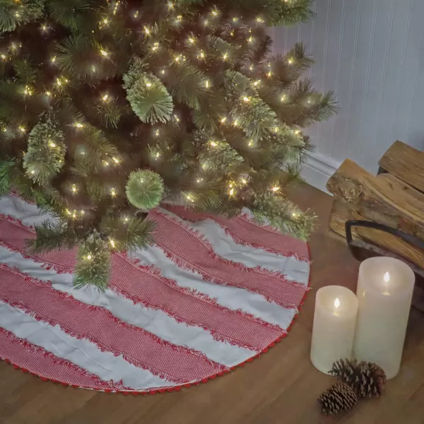 HGTV Home Collection RIC Rac Lace Border Tree Skirt Red and White 48inHGTV Home Collection RIC Rac Lace Border Tree Skirt Red and White 48in