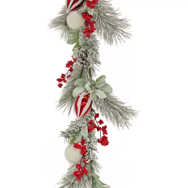 HGTV Home Collection Unlit Artificial Christmas Garland SnowDusted Mixed Branch Tips Flexible Vine Base Unlit 6 FeetHGTV Home Collection Unlit Artificial Christmas Garland SnowDusted Mixed Branch Tips Flexible Vine Base Unlit 6 Feet