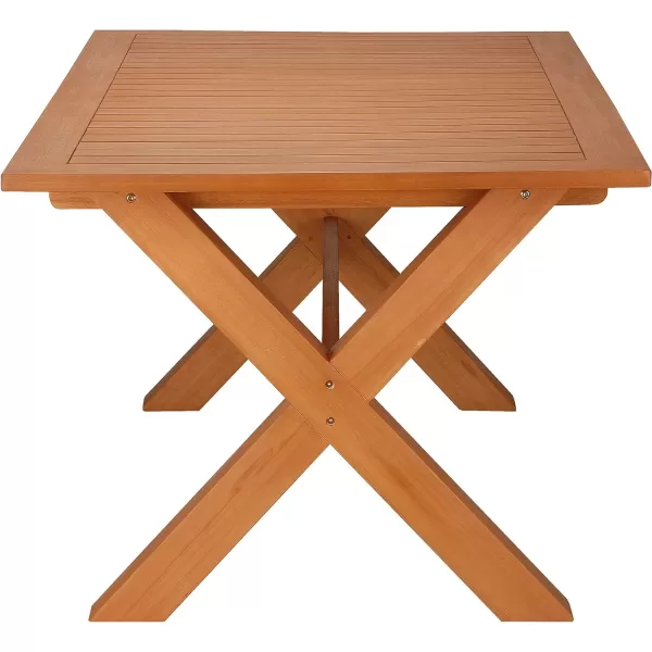 National Outdoor Living Eucalyptus Wood Patio Picnic Style TableNational Outdoor Living Eucalyptus Wood Patio Picnic Style Table