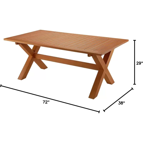 National Outdoor Living Eucalyptus Wood Patio Picnic Style TableNational Outdoor Living Eucalyptus Wood Patio Picnic Style Table