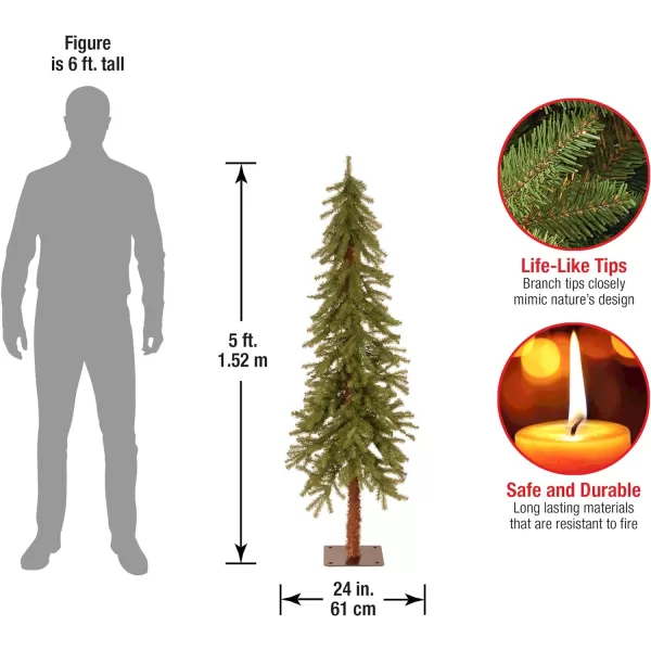 National Tree Company Artificial Christmas Tree  Hickory Cedar  5 ft5 ft Tree  Christmas Tree 4 ft