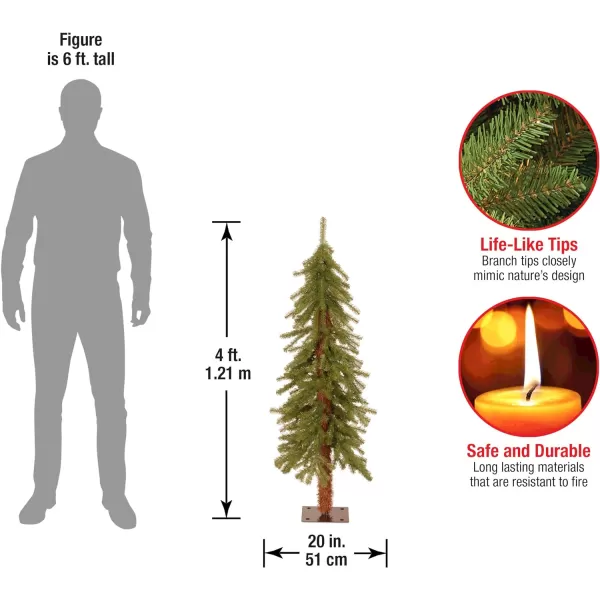 National Tree Company Artificial Christmas Tree  Hickory Cedar  5 ft5 ft Tree  Christmas Tree 4 ft