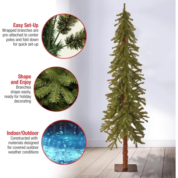 National Tree Company Artificial Christmas Tree  Hickory Cedar  5 ft6 ft Tree