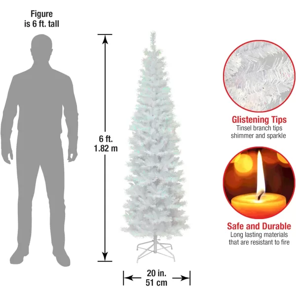 National Tree Company Artificial Christmas Tree Purple Tinsel Includes Stand 6 feetWhite Christmas Tree