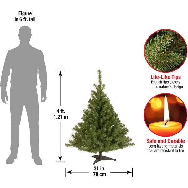 National Tree Company Artificial Mini Christmas Tree Green Kincaid Spruce Includes Stand 4 Feet4 ft