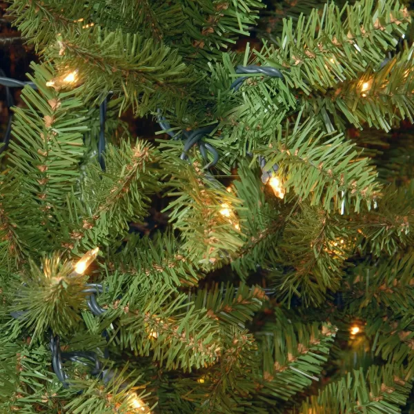 National Tree Company Artificial PreLit Medium Christmas Tree Green Kingswood Fir Dual Color LED Lights Includes Stand 75 Feet75 ft