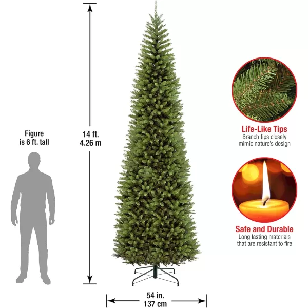 National Tree Company Artificial Slim Christmas Tree Green Kingswood Fir Includes Stand 14 FeetNational Tree Company Artificial Slim Christmas Tree Green Kingswood Fir Includes Stand 14 Feet