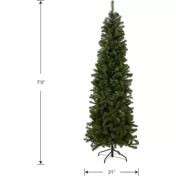 National Tree Company Artificial Slim Christmas Tree Green North Valley Spruce Includes Stand 7 FeetNational Tree Company Artificial Slim Christmas Tree Green North Valley Spruce Includes Stand 7 Feet