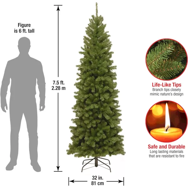 National Tree Company Artificial Slim Christmas Tree Green North Valley Spruce Includes Stand 75 FeetNational Tree Company Artificial Slim Christmas Tree Green North Valley Spruce Includes Stand 75 Feet