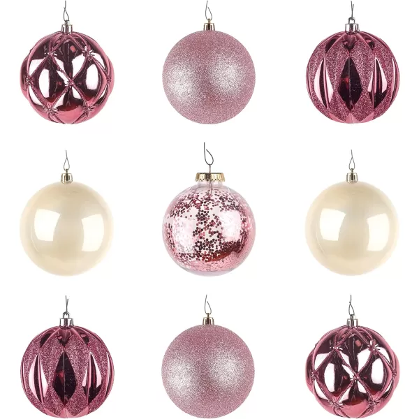 National Tree Company First Traditions Christmas Tree Ornaments Pink and Gold Assortment Set of 9National Tree Company First Traditions Christmas Tree Ornaments Pink and Gold Assortment Set of 9