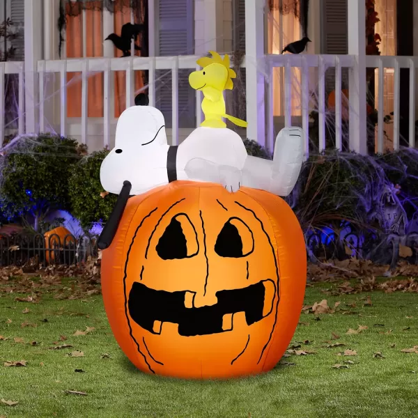 National Tree Company Inflatable Decoration Orange Snoopy and Woodstock Self Inflating Plug in Halloween Collection 54 InchesNational Tree Company Inflatable Decoration Orange Snoopy and Woodstock Self Inflating Plug in Halloween Collection 54 Inches