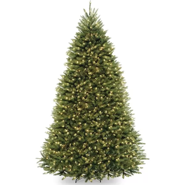 National Tree Company PreLit Artificial Full Christmas Tree Green Dunhill Fir Dual Color LED Lights Includes Stand 75 Feet9 ft Tree  Garland 9 ft