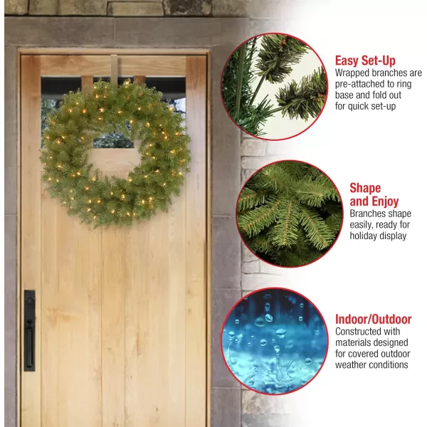 National Tree North Valley Spruce Wreath 24 InchNational Tree North Valley Spruce Wreath 24 Inch