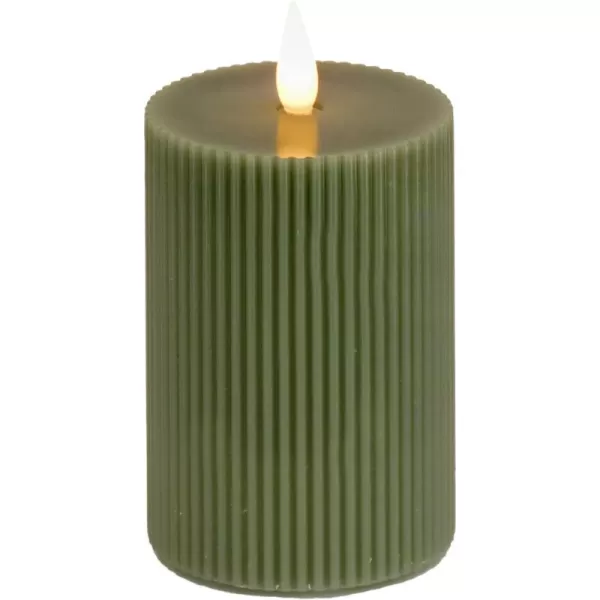 HGTV Home Collection Georgetown Real Motion Flameless Candle With Remote Green with Warm White LED Lights Battery Powered 11 inHGTV Home Collection Georgetown Real Motion Flameless Candle With Remote Green with Warm White LED Lights Battery Powered 11 in