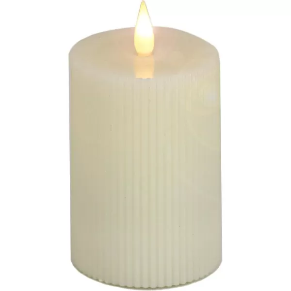 HGTV Home Collection Georgetown Real Motion Flameless Candle With Remote Ivory with Warm White LED Lights Battery Powered 10 inHGTV Home Collection Georgetown Real Motion Flameless Candle With Remote Ivory with Warm White LED Lights Battery Powered 10 in