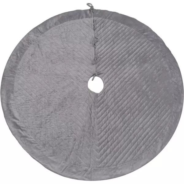 HGTV Home Collection Quilted Velvet Tree Skirt Silver 60inHGTV Home Collection Quilted Velvet Tree Skirt Silver 60in