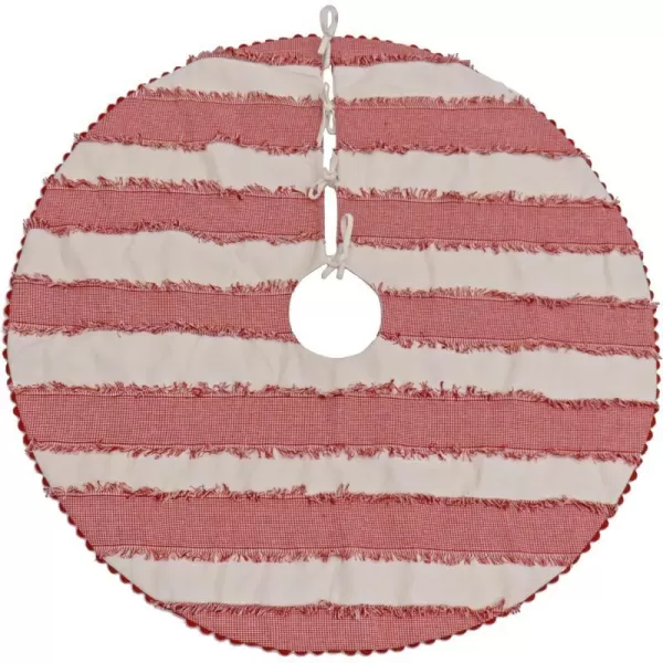 HGTV Home Collection RIC Rac Lace Border Tree Skirt Red and White 48inHGTV Home Collection RIC Rac Lace Border Tree Skirt Red and White 48in