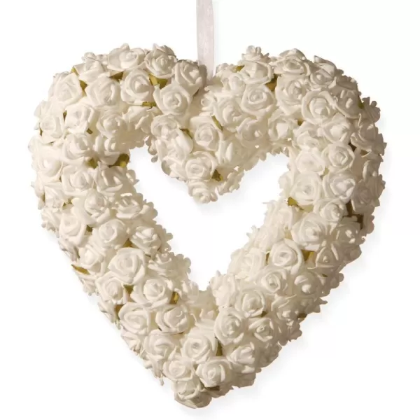 National Tree 95 Cream Rose HeartNational Tree 95 Cream Rose Heart