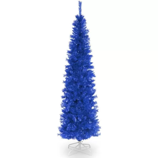 National Tree Company Artificial Christmas Tree Purple Tinsel Includes Stand 6 feetBlue Christmas Tree