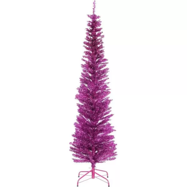 National Tree Company Artificial Christmas Tree Purple Tinsel Includes Stand 6 feetPurple Christmas Tree