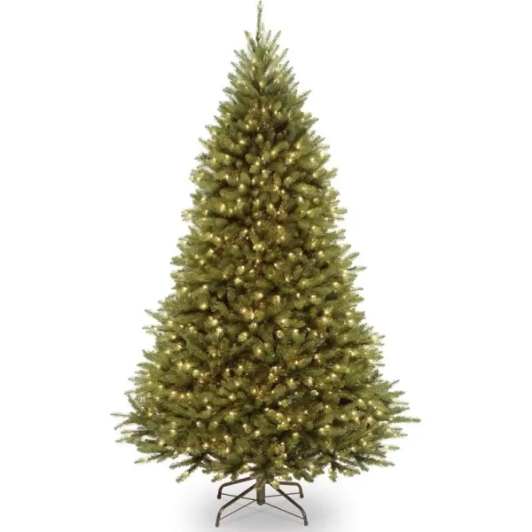 National Tree Company Artificial PreLit Medium Christmas Tree Green Kingswood Fir Dual Color LED Lights Includes Stand 75 Feet75 ft